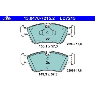 ATE Ceramic Bremsbelge Vorderachse fr BMW 1er & 3er e81 e87 e90