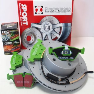 Zimmermann Sport Bremsenkit Vorn BMW e39 296x22 + EBC Greenstuff