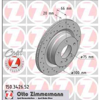 Zimmermann Gelocht HA 300x20mm BMW E81 - E87 E90 - E92