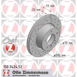 Zimmermann Gelocht VA 292x22mm fr BMW E81 - E88 und E90