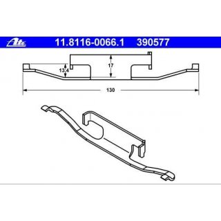 Feder Clip fr Bremssattel hinten fr verschiedene BMW