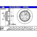 ATE Bremsscheiben Hinterachse 300x20mm BMW e81 - e87 e90...