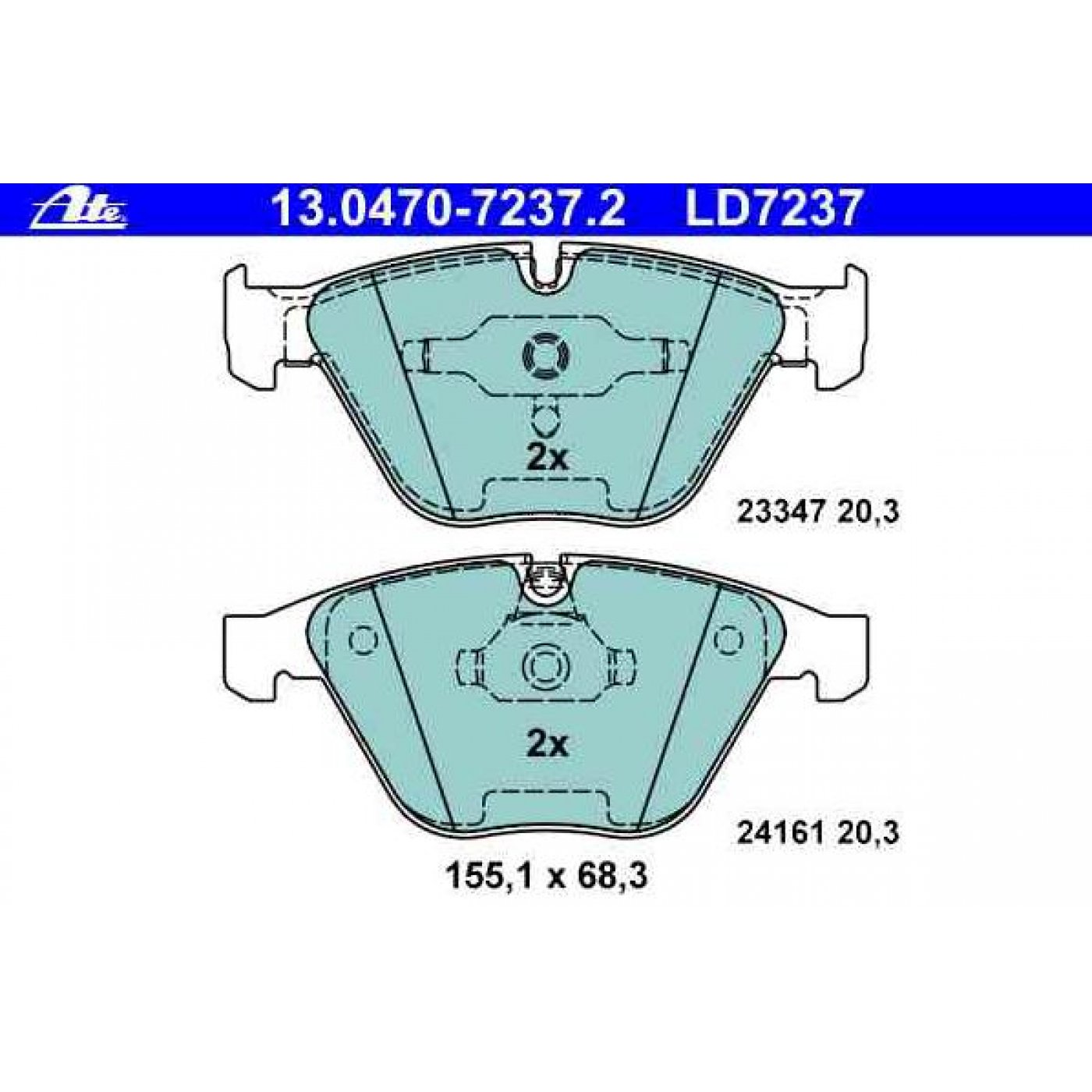 ATE Bremsbeläge Ceramic vorne für BMW e90 e91 e92 e93 e84 mit