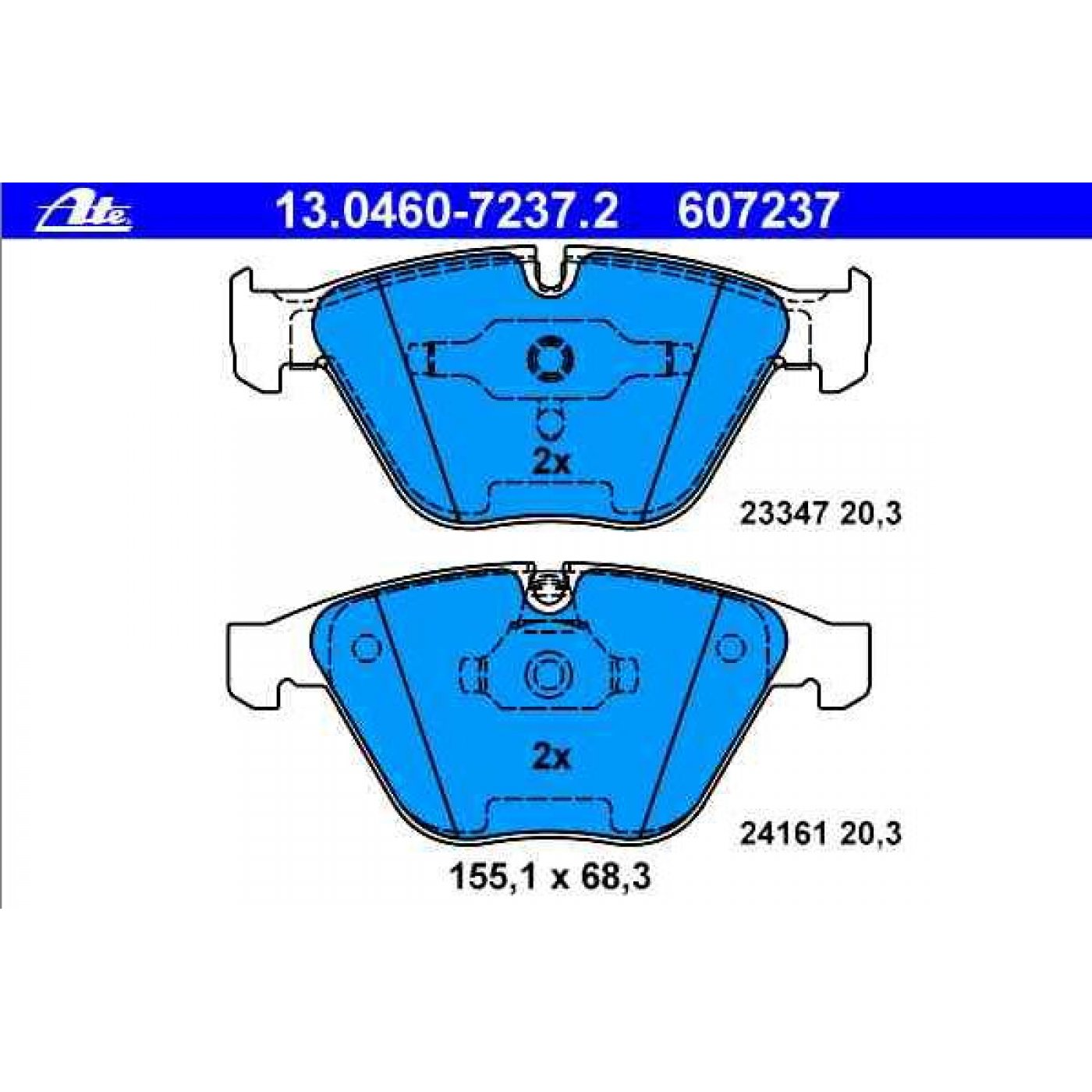 ATE Bremsbeläge vorne für BMW e90 e91 e92 e93 e84 mit 348mm