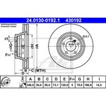 ATE Bremsscheibe Vorderachse 348x30mm fr BMW e90 e91 e92...