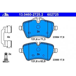 ATE  Bremsbelge VA fr Mini R50 - R57