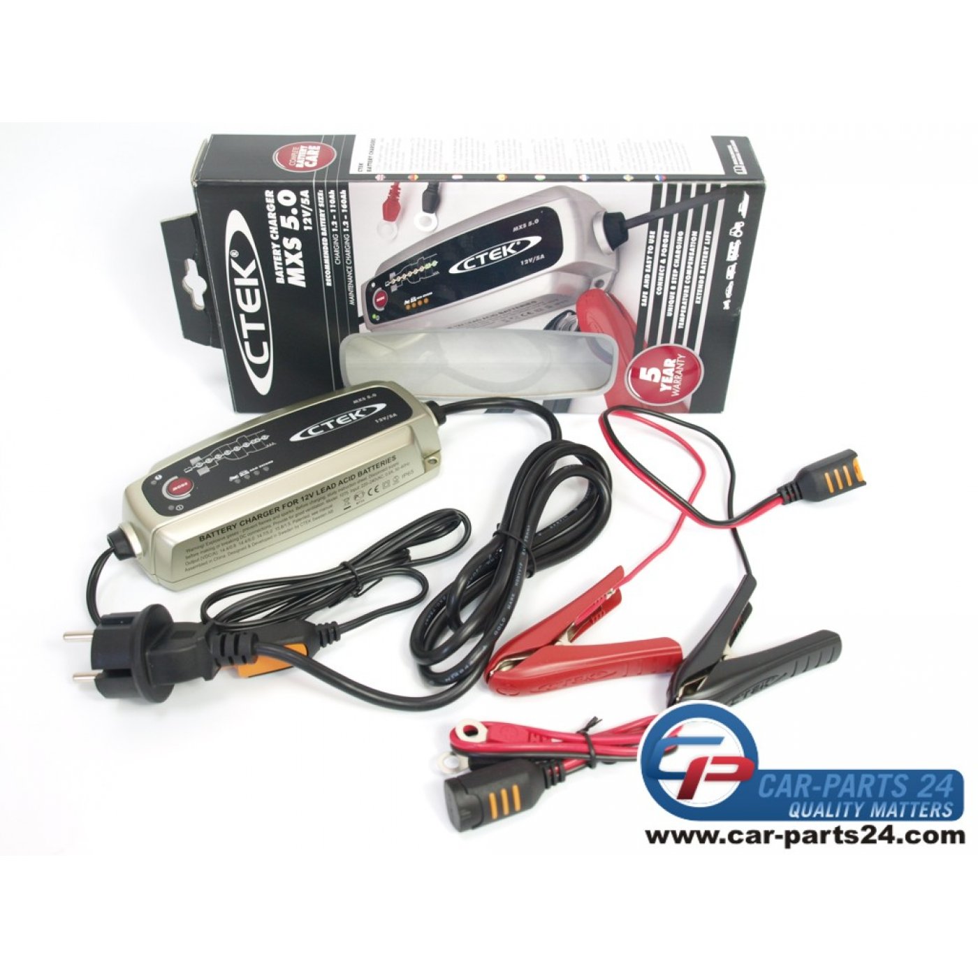 CTEK Batterieladegerät MXS 5.0 + 12V Schnellverbinder 10850338 günstig  online kaufen