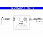 ATE Handbremsseil fr BMW E30 mit Scheibenbremse