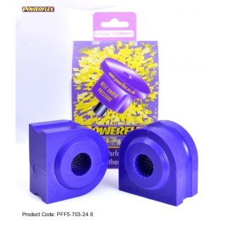 2 x Powerflex PFF5-703-24.6 PU Stabilager Vorderachse 24,6MM fr BMW e60 / e61