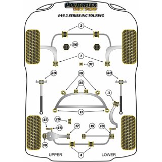 Federwegsbegrenzer BMW E30, E36, E46 hinten, Federwegsbegrenzer, Fahrwerkstechnik