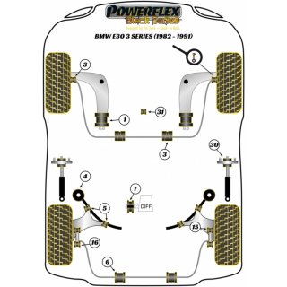 Millway Domlager hinten BMW E30, BMW E 36, BMW E 46 BMW M-Serie