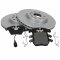 Bremsscheiben beschichtet 312x25mmmm + Bremsbeläge Vorderachse für VAG