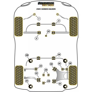 Lemfrder Querlenker mit Powerflex PU Lager Hinterachse fr BMW e60 e61 ab 02.2005 e63 e64 e65 e66 e67