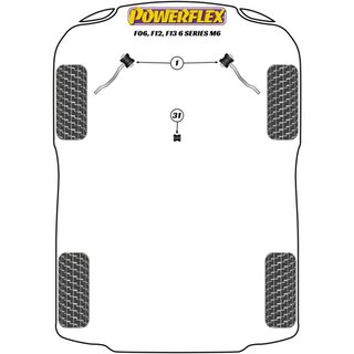 2x Powerflex PFF5-6201 PU Buchse mit Sturzverstellung fr Zugstrebe vorderer Querlenker fr BMW F10 M5 F06 F12 F13 M6 (Nr.1)