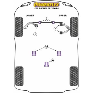 4x Powerflex PU Vorderachse Querlenkerbuchsen Oben fr BMW 5er 6er 7er i8 F01 F06 F07 F10 F11 F12 F13 (Nr.4)