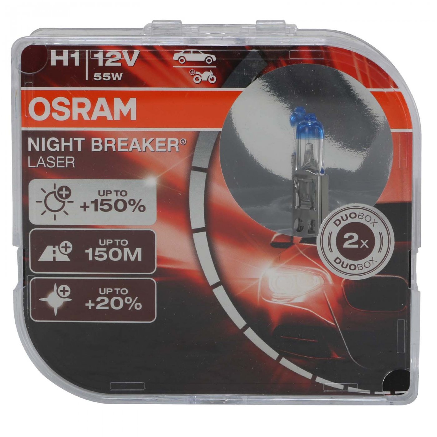 OSRAM NIGHT BREAKER LASER H1 Glühlampe Doppelpack -   Onlinesho, 19,99 €