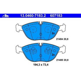 ATE front brake pads BMW E38 750i / 740D from 09.1998