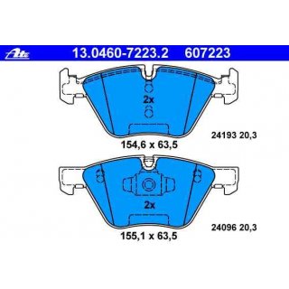 Satz Bremskltzer VA von ATE fr BMW 1er e81 e82 e87