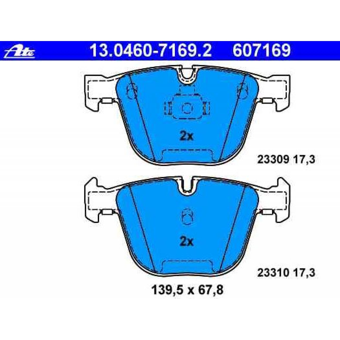 AutoMentum AM23550.4 Brake Pad Set 4 Pieces for BMW 5 (E60) 2001-2010 Rear  Axle and Other Vehicles : : Automotive