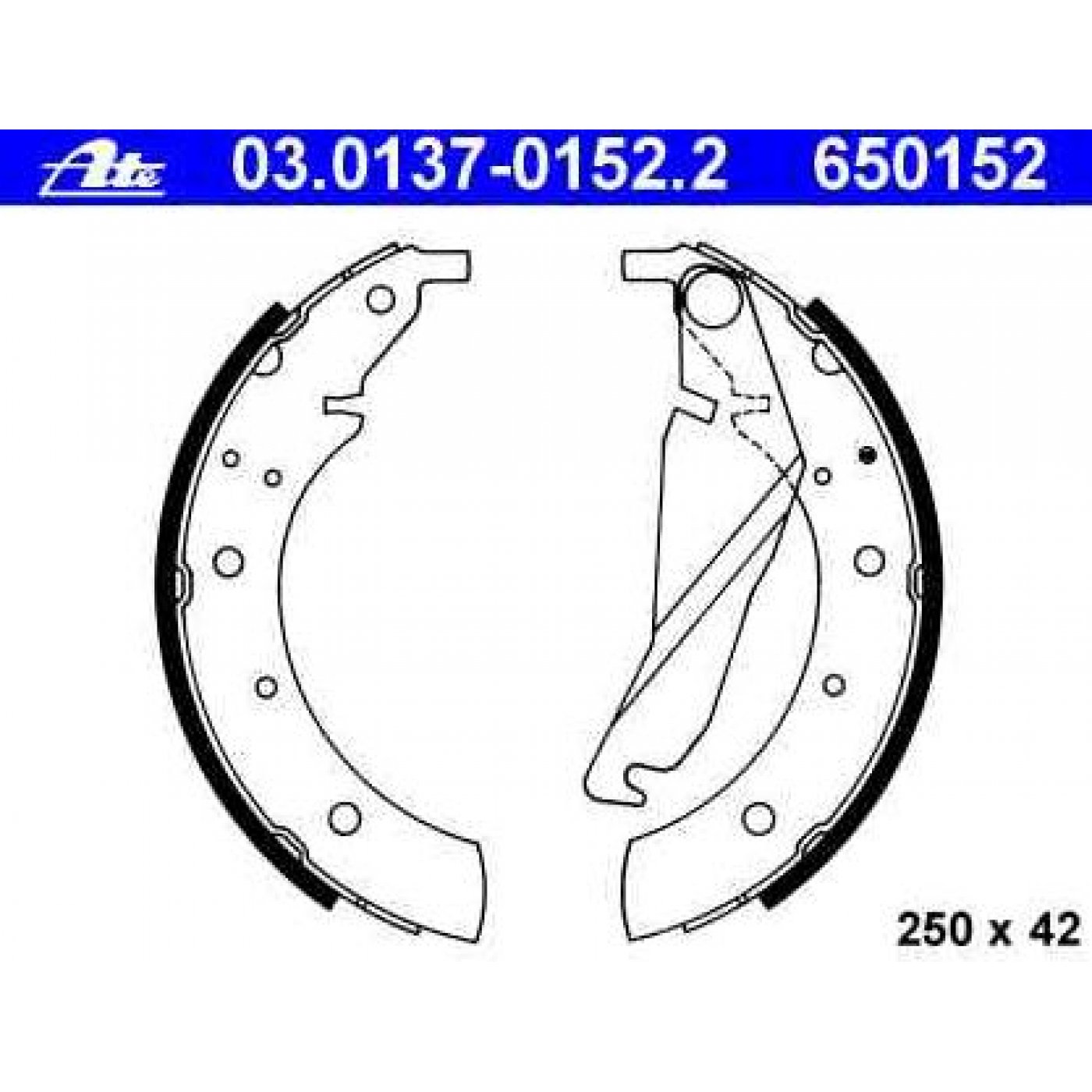 ATE Bremsbacken Hinterachse Trommelbremse für BMW 5er e28 e34