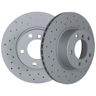 Zimmermann Sport Bremsscheiben gelocht Vorn BMW e34 e32 302x22mm mit ABE