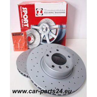 Zimmermann Sport Bremsscheiben gelocht Vorderachse BMW E39 E32 E31 E38 324x30mm