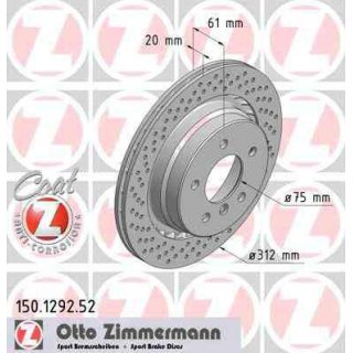 Zimmermann Sport Bremsscheibe Links HA BMW e36 M3 Z3 M 312x20mm