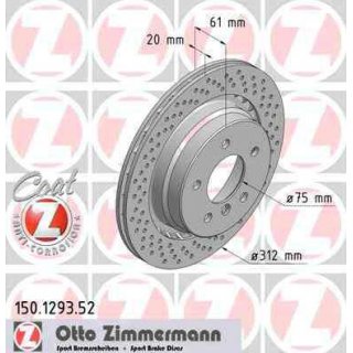 Zimmermann Sport Bremsscheibe Rechts HA BMW e36 M3 Z3 M 312x20mm