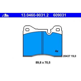 ATE Bremsbacken Hinterachse Trommelbremse für BMW 5er e28 e34