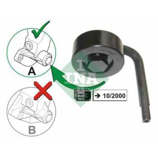 Spannrolle, Keilrippenriemen von INA fr 2,5 & 3L BMW Diesel M57