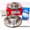 2x Brembo Brake Disc vorn 302 x 22 mm with ATE Brake Pads and Warning Contact for BMW E34