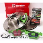 Bremsenset Brembo Bremsscheiben 302x22mm & EBC Greenstuff...