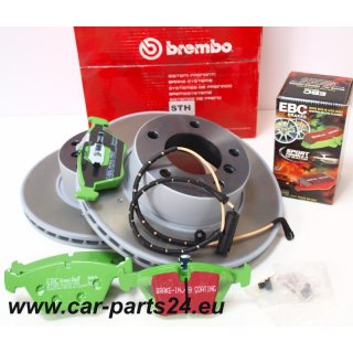 Brembo 296x22mm Bremsscheiben + EBC greenstuff Bremsbelge fr BMW E39 Vorderachse