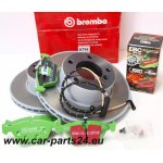 Front Brake Set Brembo 296x22mm brake discs + EBC...