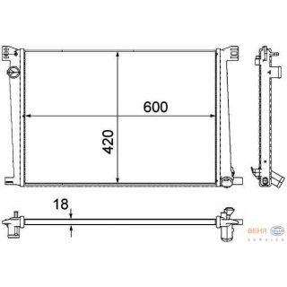 Wasserkhler von Hella Behr fr Mini R55 - R61 One - Cooper S