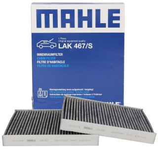 MAHLE 2 x Innenraumluftfilter fr BMW 5er F10 F18 F11 F07 6er F06 F12 F13 7er F01 F02 F03 F04