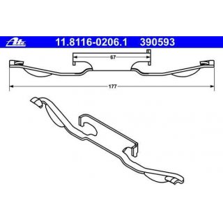 ATE Feder fr Bremssattel vorne BMW E81 E87 E36 E46 E90 E85