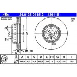ATE Bremsscheibe Vorderachse links 348x36mm BMW F10 F18...