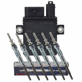 glow plugs Set controller + 6x glow plug GE 102 for BMW with M57N M57N2