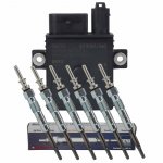 glow plugs Set controller + 6x glow plug GE 102 for BMW...