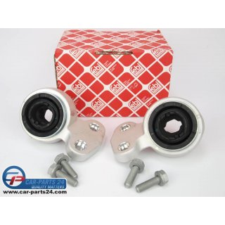 Febi Querlenkerlagerset links + rechts mit Haltern Lagern und Schrauben fr BMW E46