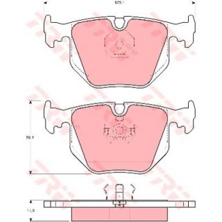 Brake Pads from TRW for BMW E31 and E34 3.8 - 5.0 Rear Axle