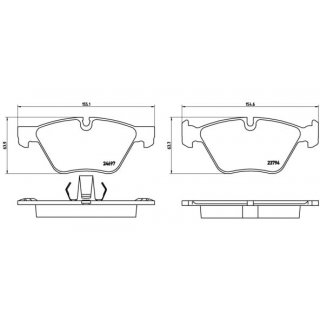 Brembo Brake Pads Front Axle BMW F10 F11 F18 for 330mm brake