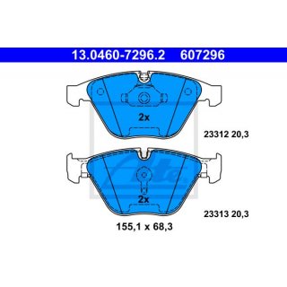ATE Bremsbelge vone fr BMW e60 e61 e63 e64 fr 324mm Bremse