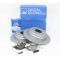 ATE rear brake discs 298x10mm unventilated + brake pads + sensor BMW e39 Limousine