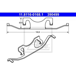 Feder fr Bremssattel Hinterachse fr BMW e39
