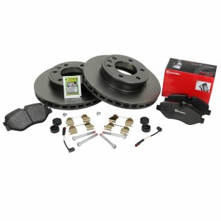 Brembo Bremsenset 300x28mm Bremsscheiben + Belge Mercedes Benz Sprinter 906 VW Crafter