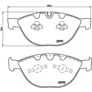 Brembo Bremsbelge Vorderachse fr BMW e60 e61 e63 e63 e65 e66 e67 fr 348mm Bremsscheiben