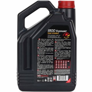 Motul 8100 X-POWER 10W60 engine oil 5 Liter