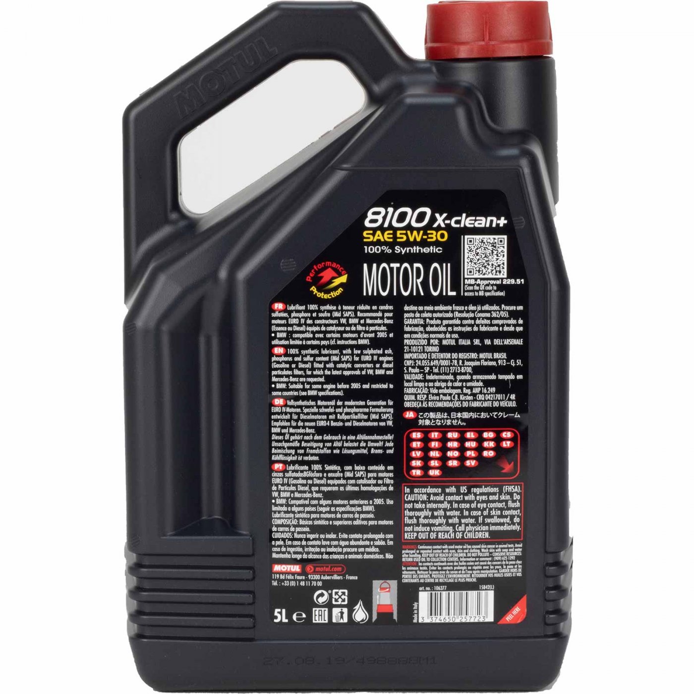 Motul 8100 X-CLEAN+ 5W30 Motoröl BMW Longlife 2004 5 Liter -  , 49,99 €